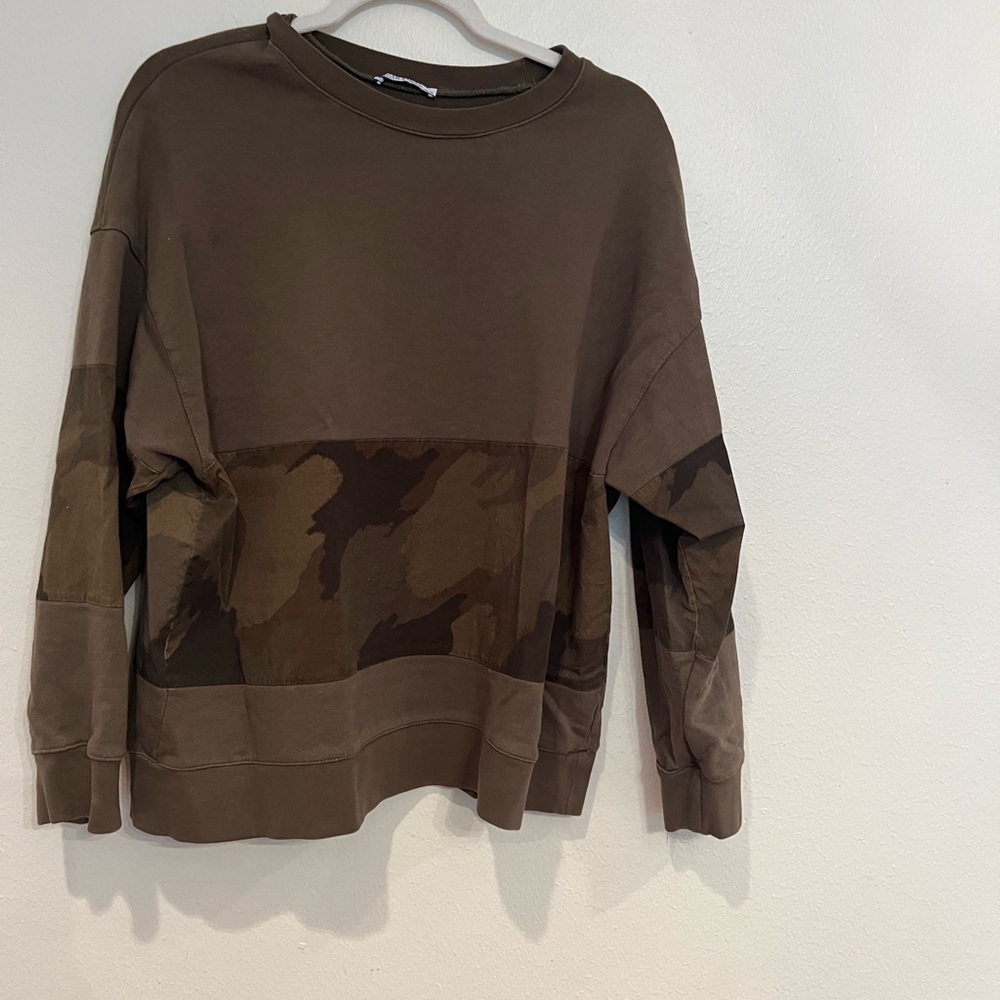 Zara military green sweatshirt